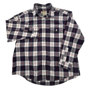 Eddie Bauer‎ Flannel Shirt Plaid Long Sleeve Button Up Relaxed Fit Size M